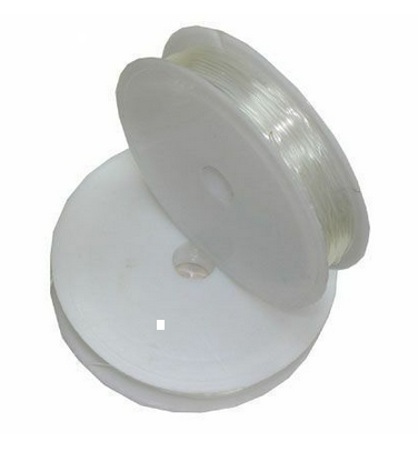 10 m transparenter elastischer Faden/Schnur, 0,6 mm zum Basteln Ketten Perlen