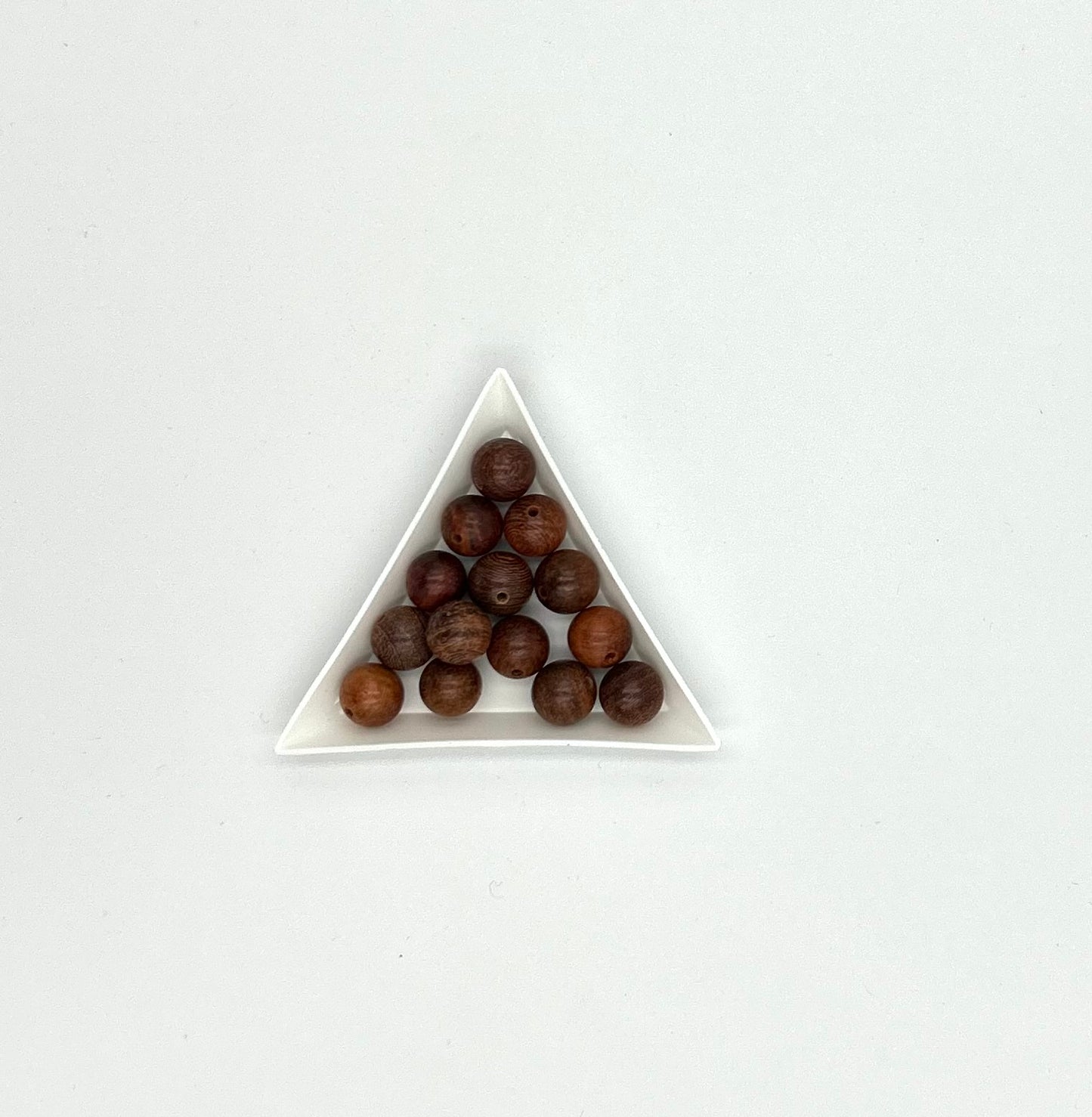 100 schöne Holzperlen, gewachst, ungefärbt, Sienaerde, 6 mm, Bohrung 1,4 mm