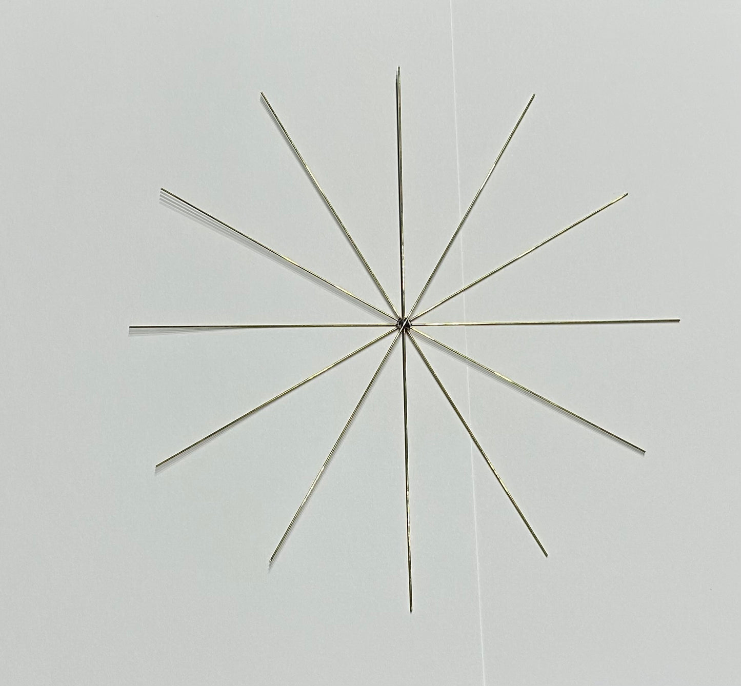 5 Drahtsterne - 20 cm , 12 - strahlig , Draht 0,7 mm