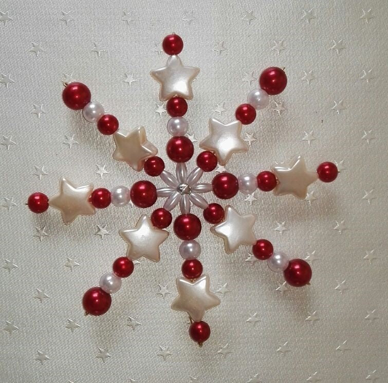 Perlensterne Bastelset - Auswahl Perlen Sterne Drahtsterne Set Schmuck Deko