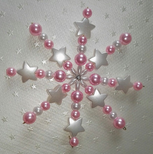 Perlensterne Bastelset - Auswahl Perlen Sterne Drahtsterne Set Schmuck Deko