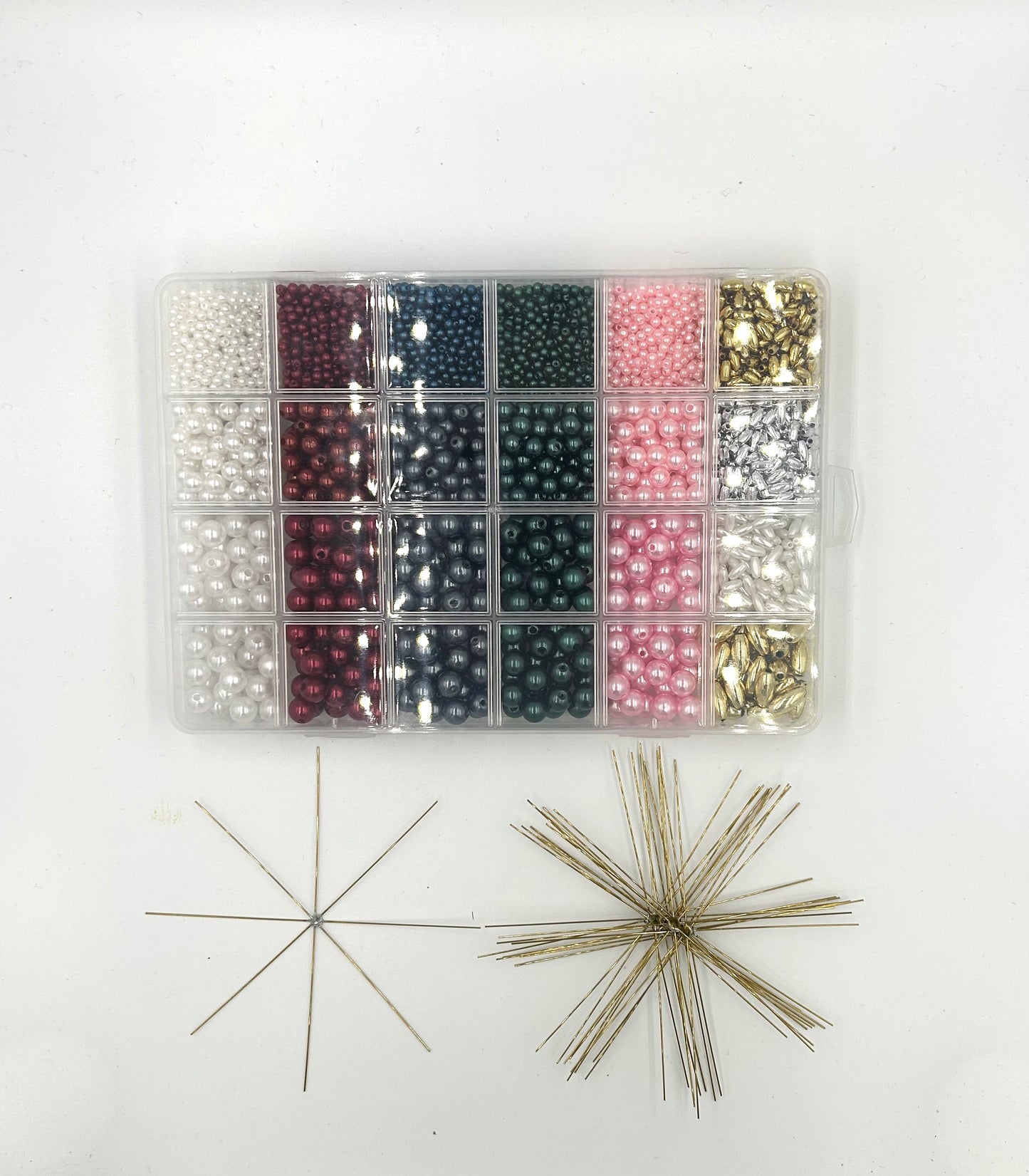 Perlensterne Starterset  Bastelset  mit Perlen und Drahtsterne  Geschenk