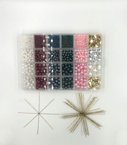 Perlensterne Starterset  Bastelset  mit Perlen und Drahtsterne  Geschenk