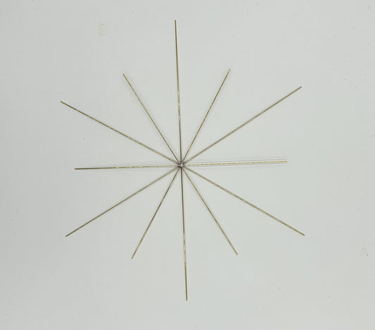 5 Drahtsterne - 15/20 cm ,  12 - strahlig ,  Draht 0,7 mm