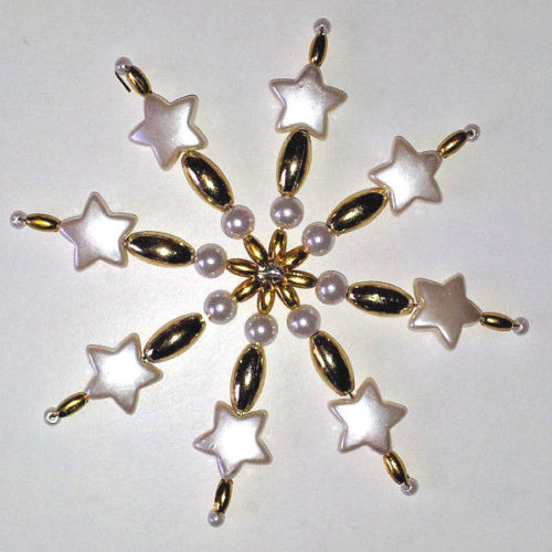 Perlensterne Bastelset - Auswahl Perlen Sterne Drahtsterne Set Schmuck Deko